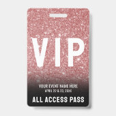 オールアクセス ピンク ローズゴールド VIP バッジ (裏面)