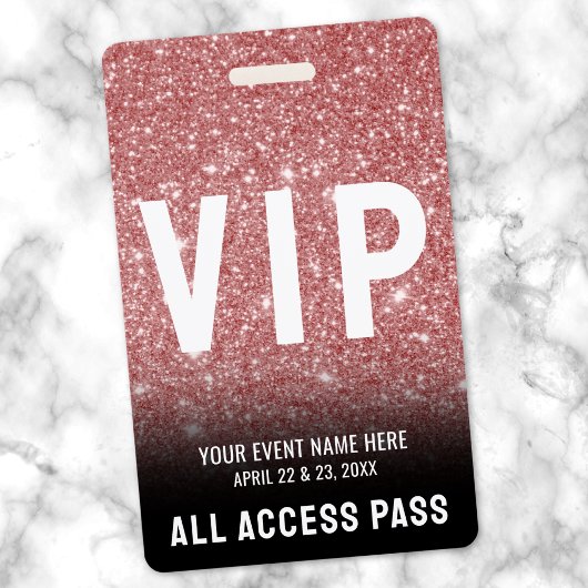 オールアクセス ピンク ローズゴールド VIP バッジ