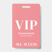 オールアクセス ピンクVIPパス イベント バッジ (裏面)
