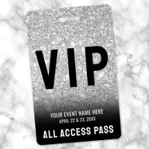 オールアクセス ブラック ホワイト VIP バッジ