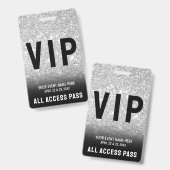 オールアクセス ブラック ホワイト VIP バッジ (正面＆裏面)