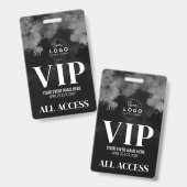 オールアクセス ロゴ ブラック ホワイト VIP バッジ (正面&裏面)