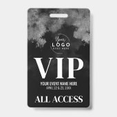 オールアクセス ロゴ ブラック ホワイト VIP バッジ (裏面)