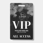 オールアクセス ロゴ ブラック ホワイト VIP バッジ (正面)