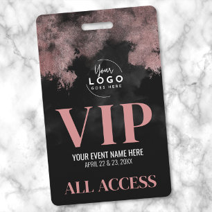オールアクセス ロゴ ローズゴールド ブラック VIP イベント バッジ