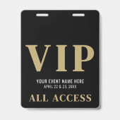 オールアクセス 高級 黒金 イベントVIP バッジ (裏面)
