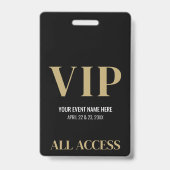 オールアクセス 高級 黒金 イベントVIP バッジ (裏面)