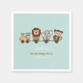 オールアボードトレインフェスタ子供の誕生日 スタンダードカクテルナプキン