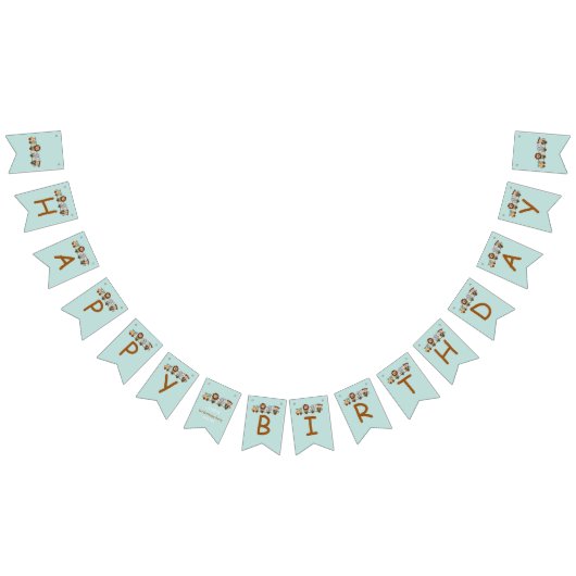 オールアボードトレインフェスタ子供の誕生日 バンティングフラッグ (全)