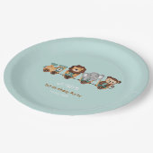 オールアボードトレインフェスタ子供の誕生日 ペーパープレート (アングル)