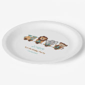 オールアボードトレインフェスタ子供の誕生日 ペーパープレート (アングル)