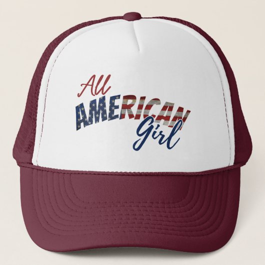 オールアメリカンガールトラッカーハット キャップ (正面)