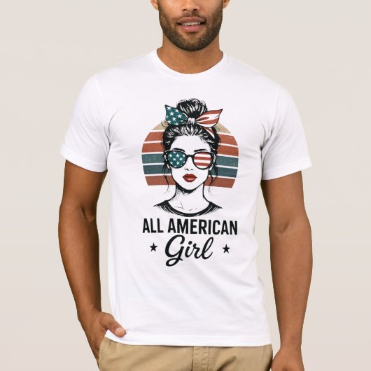 オールアメリカンガール愛国Tシャツ Tシャツ (正面)