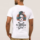 オールアメリカンガール愛国Tシャツ Tシャツ (裏面)