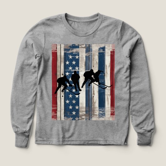 オールアメリカンキッズホッケーギアTシャツ (デザイン正面)