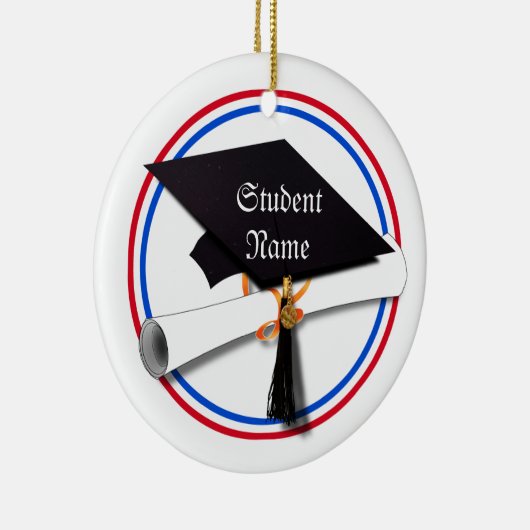 オールアメリカングラード – 赤い白と青の色 セラミックオーナメント (右)