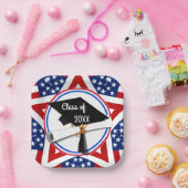 オールアメリカングラード – 赤白&青オンスターズ ペーパープレート (パーティー)