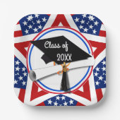 オールアメリカングラード – 赤白&青オンスターズ ペーパープレート (正面)