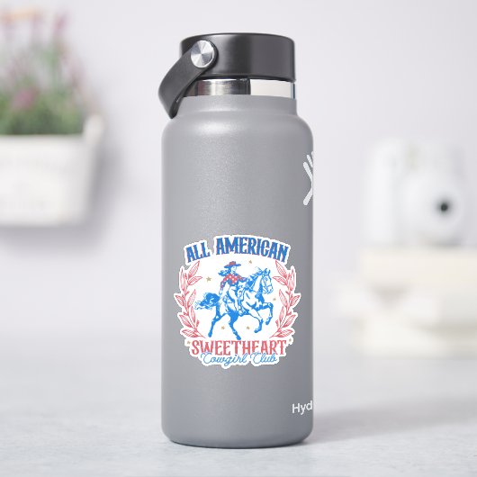 オールアメリカンスウィートアート女性のカーボーイクラブ シール (HydroFlask)