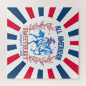 オールアメリカンスウィートアート女性のカーボーイクラブ ジグソーパズル (横)