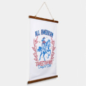 オールアメリカンスウィートアート女性のカーボーイクラブ 吊り下げ型タペストリー (傾斜あり)