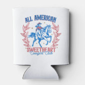 オールアメリカンスウィートアート女性のカーボーイクラブ 缶クーラー (裏面)