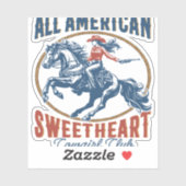 オールアメリカンスウィートアート女性のカーボーイ シール (シート)