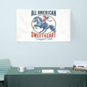 オールアメリカンスウィートアート女性のカーボーイ 横断幕 (トレードショー)