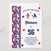 ⭐💪オールアメリカンスターズPickleball B'day + RSVP 招待状 (正面/裏面)