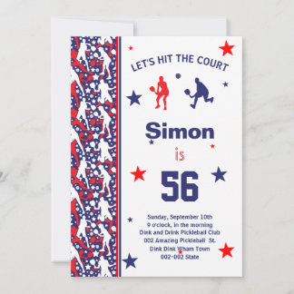 ⭐💪オールアメリカンスターズPickleball B'day + RSVP 招待状