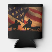 オールアメリカンチームローピンロデオクーラーボックス 缶クーラー (正面)