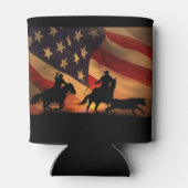 オールアメリカンチームローピンロデオクーラーボックス 缶クーラー (裏面)