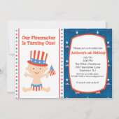 オールアメリカンボーイズファースト誕生日招待状 招待状 (正面)