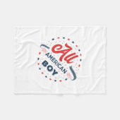 オールアメリカンボーイバッジ フリースブランケット (正面(横))