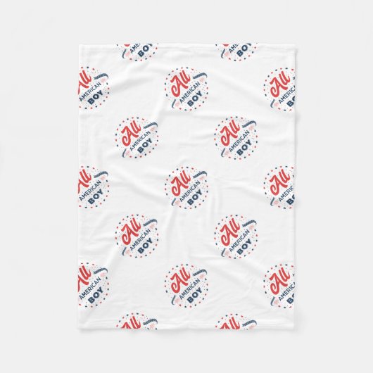 オールアメリカンボーイバッジ フリースブランケット (正面)