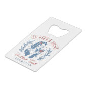 オールアメリカンレッドホワイトとブージー クレジットカード栓抜き (正面アングル)