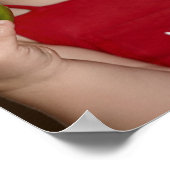 オールアメリカン女子食べ物プリントポスター ポスター (角)