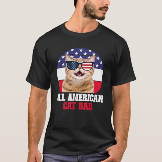 オールアメリカン猫パパ Tシャツ (正面)