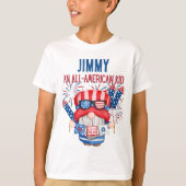 「オールアメリカン・キッド」格言 パーソナライズされた Tシャツ (正面)