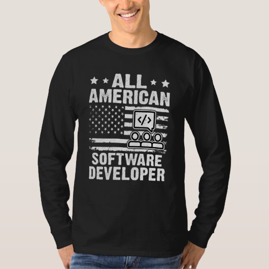 オールアメリカン ソフトウェア開発者 Tシャツ (正面)