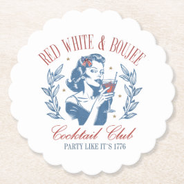 オールアメリカン レッドホワイトアンドブージー ペーパーコースター