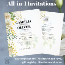 オールイエレガントンワンホワイトローゼボタニカル結婚ズ