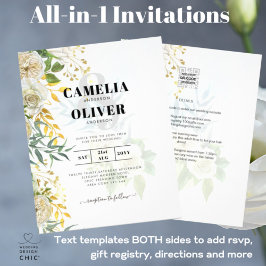 オールイエレガントンワンホワイトローゼボタニカル結婚ズ