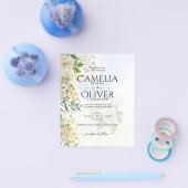 オールイエレガントンワンホワイトローゼボタニカル結婚ズ チラシ (シングル)