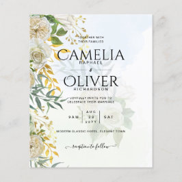 オールイエレガントンワンホワイトローゼボタニカル結婚ズ チラシ