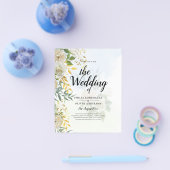 オールイエレガントンワンホワイトローゼボタニカル結婚ズ チラシ (シングル)