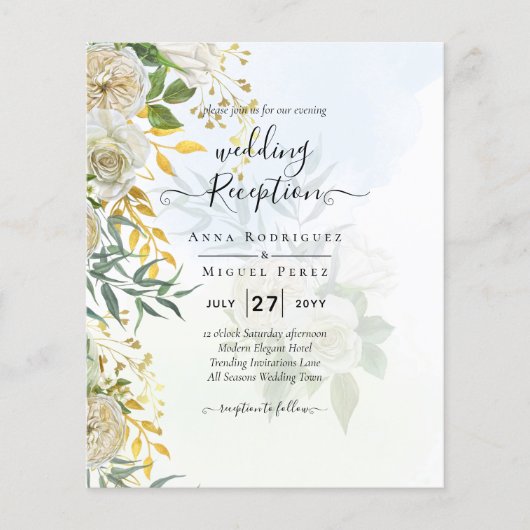 オールイエレガントンワンホワイトローゼボタニカル結婚ズ チラシ (正面)