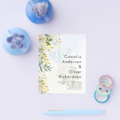 オールイエレガントンワンホワイトローゼボタニカル結婚ズ チラシ (シングル)