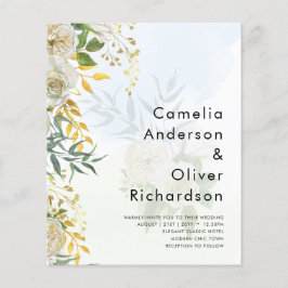 オールイエレガントンワンホワイトローゼボタニカル結婚ズ チラシ