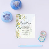 オールイエレガントンワンホワイトローゼボタニカル結婚ズ チラシ (シングル)